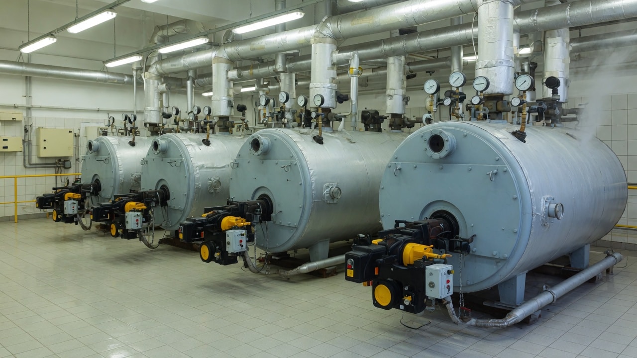 Caldeiras em instalação industrial